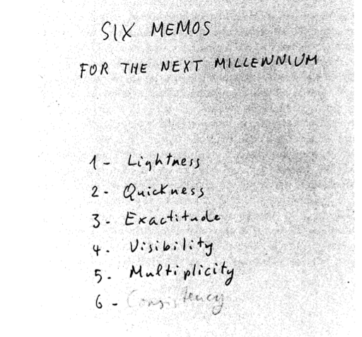 Calvino, Lezioni Americane